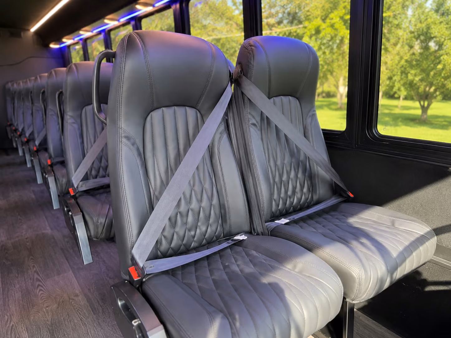 15 passenger minibus interior