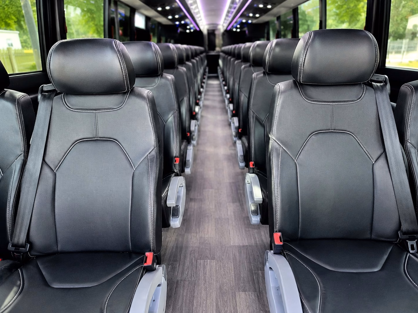 56 passenger charter bus interior